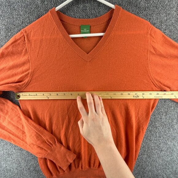 Sid Mashburn Orange V-Neck Sweater - Picture 6 of 14